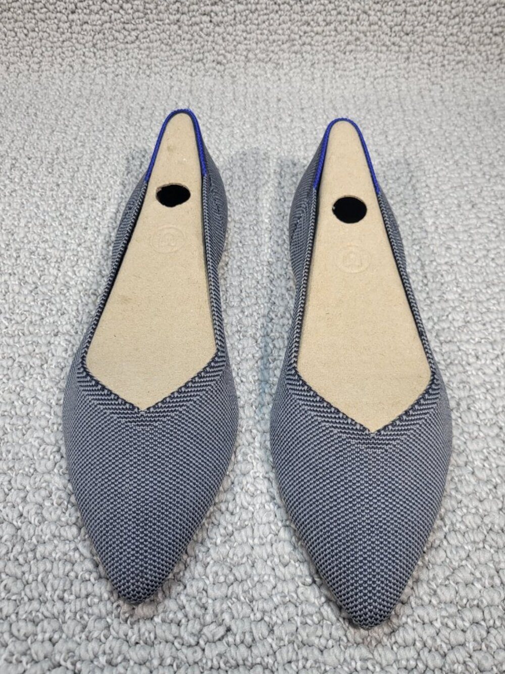Rothys The Point  Women's Size 11.5 Cloud Grey Pointed Toe Slip on Flat Shoes